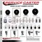 Service Caster 3.5'' Soft Rubber Wheel Swivel 7/16'' Grip Ring Stem Caster Set with Brake, 4PK SCC-GR20S3514-SRS-PLB-716138-4 - alternate 2